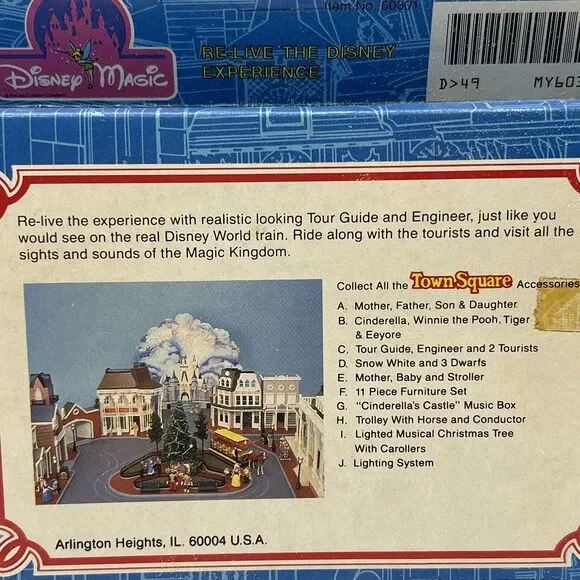 Disney Magic Town Square Friends Tour Guide & Engineer & 2 Tourists 1988 Rare - Picture 5 of 5